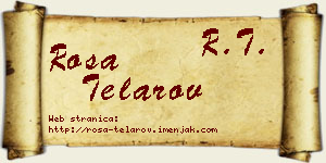 Rosa Telarov vizit kartica